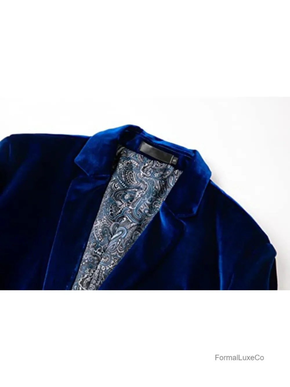 Men's Velvet Blazer Slim Fit Two Button Suit Jacket Wedding Formal